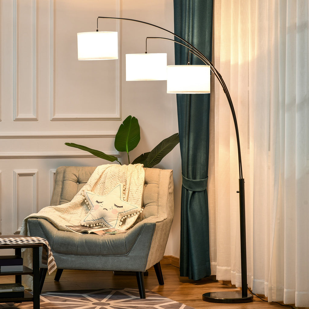 3 Piece Table Floor Lamp Set with Pole