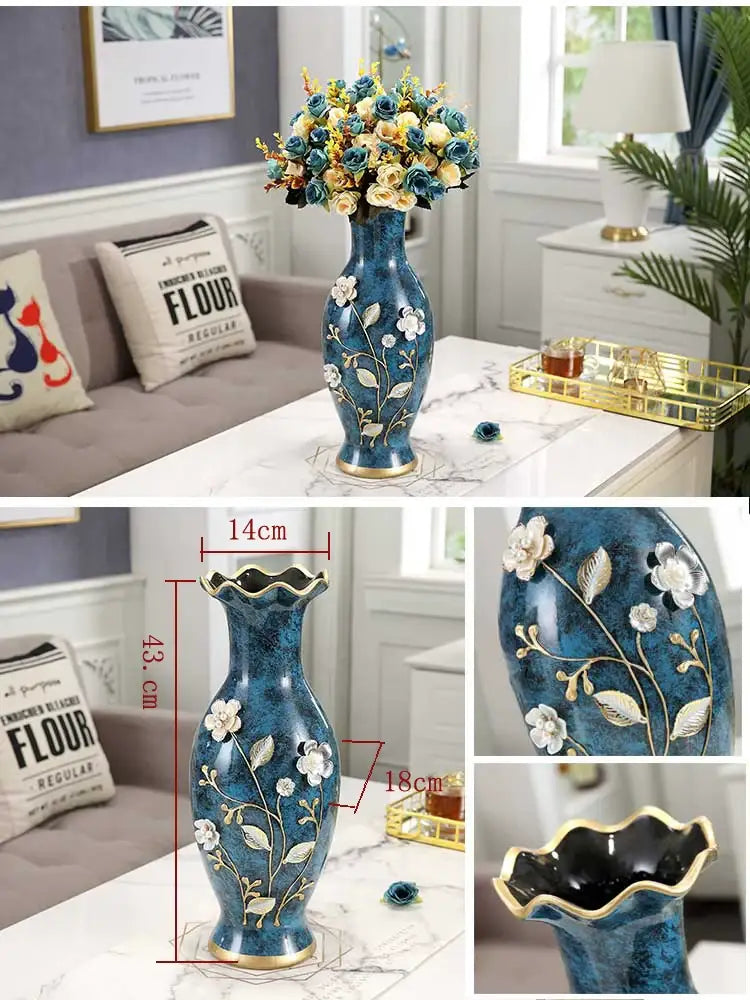 3D Ceramic Vase for Dried Flowers
