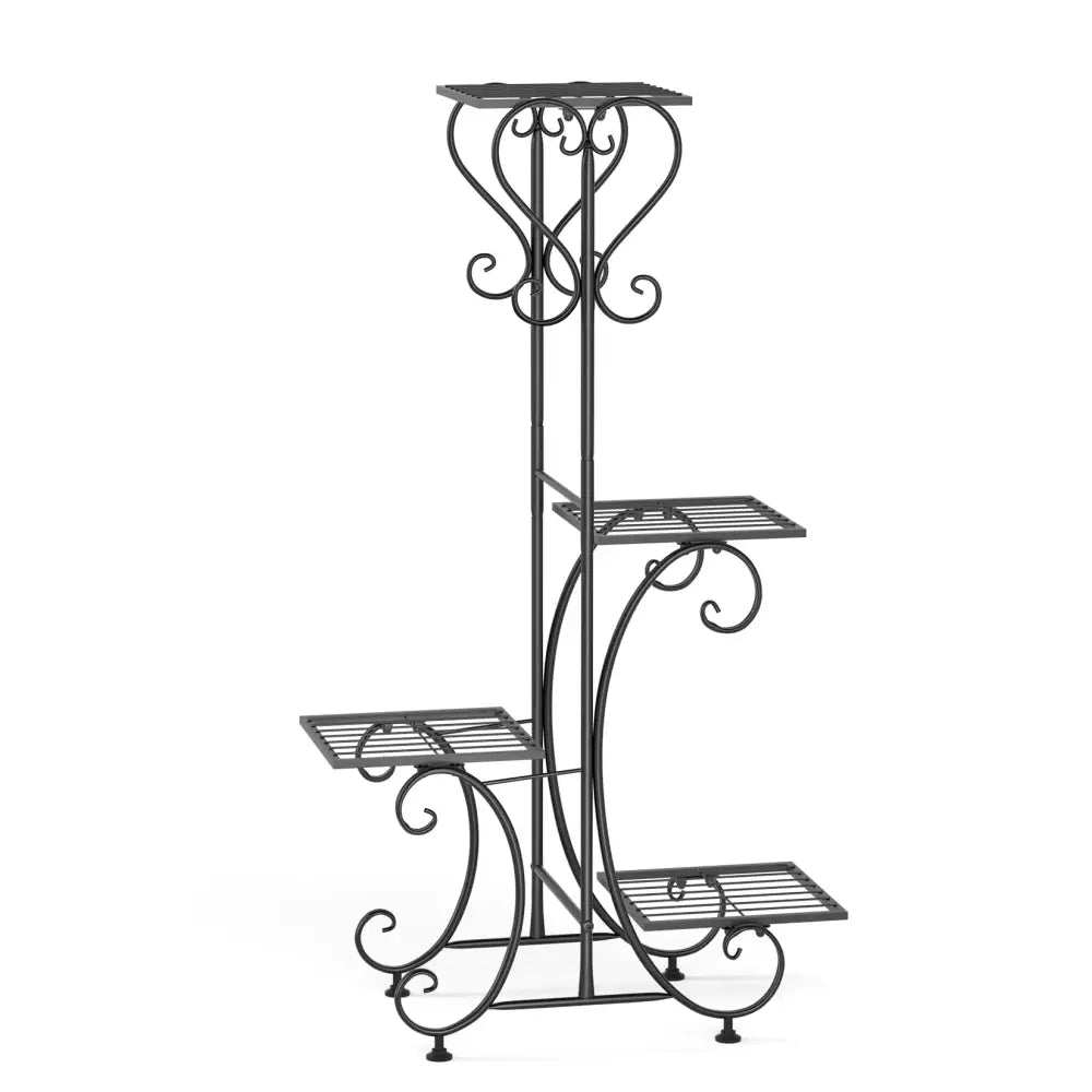 4-Tier Metal Plant Stand Indoor Outdoor