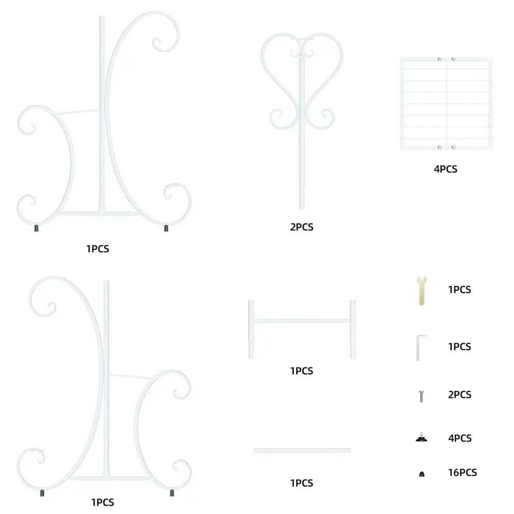 4-Tier Metal Plant Stand Indoor Outdoor