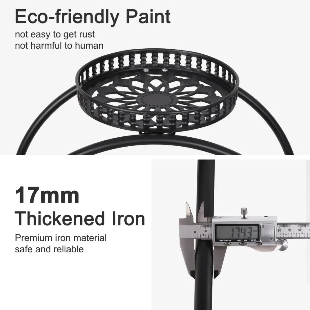 4-Wheel Plant Stand with Pots