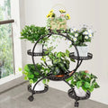 4-Wheel Plant Stand with Pots