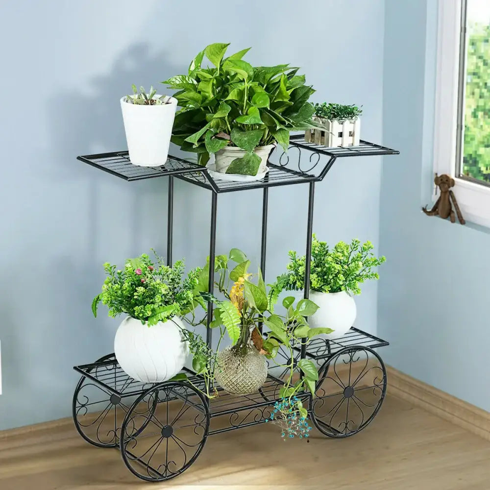 6-Tier Metal Plant Stand Indoor Outdoor