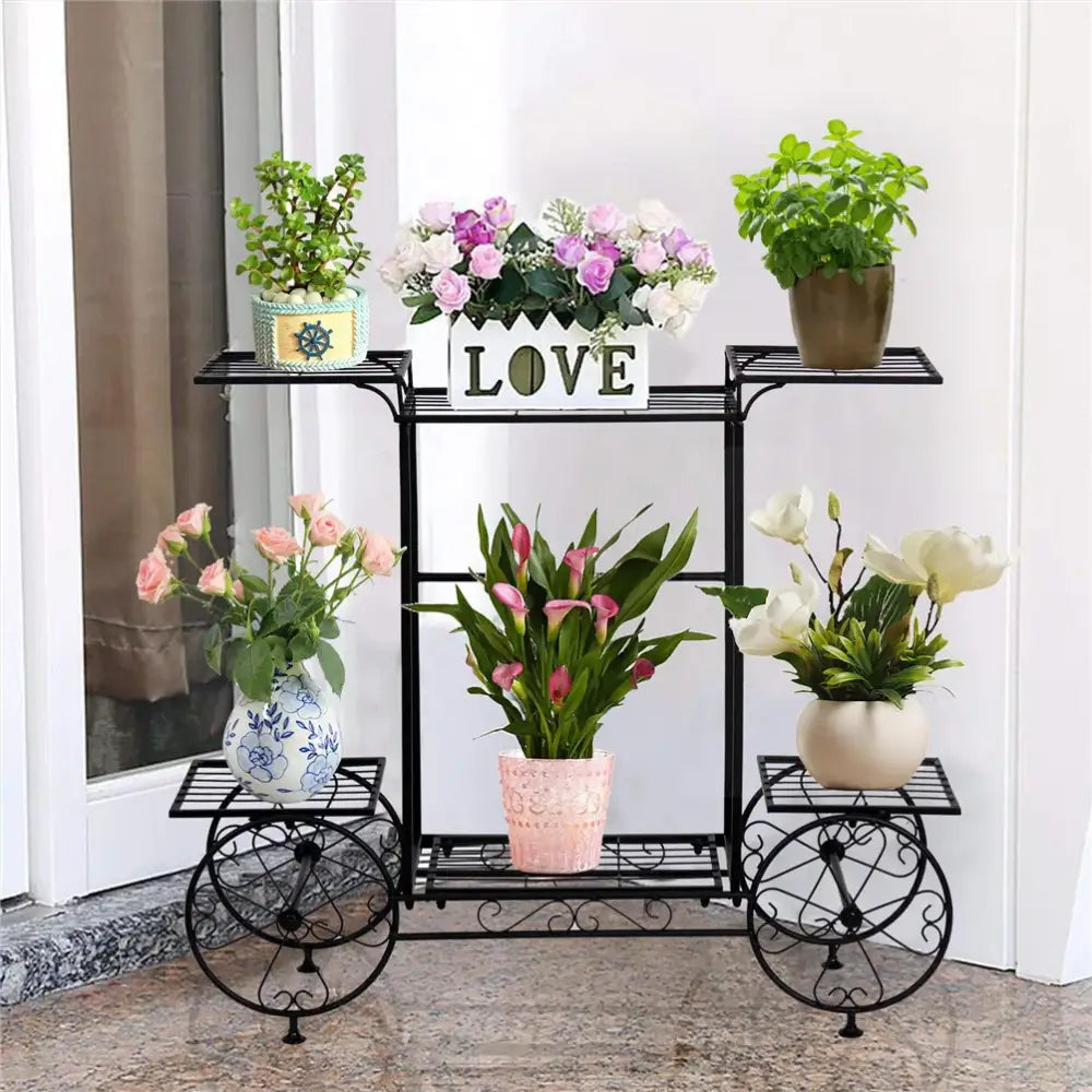 6-Tier Metal Plant Stand Indoor Outdoor