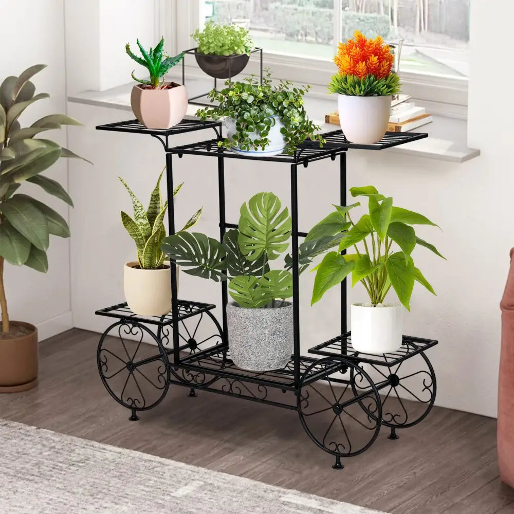 6-Tier Metal Plant Stand Indoor Outdoor
