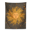 70s retro celestial sun moon wall tapestry bedroom art