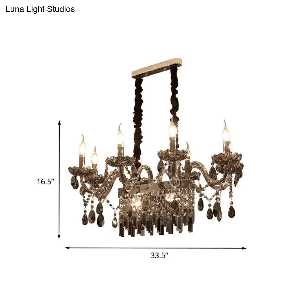 8-Light Island Pendant Crystal Lighting