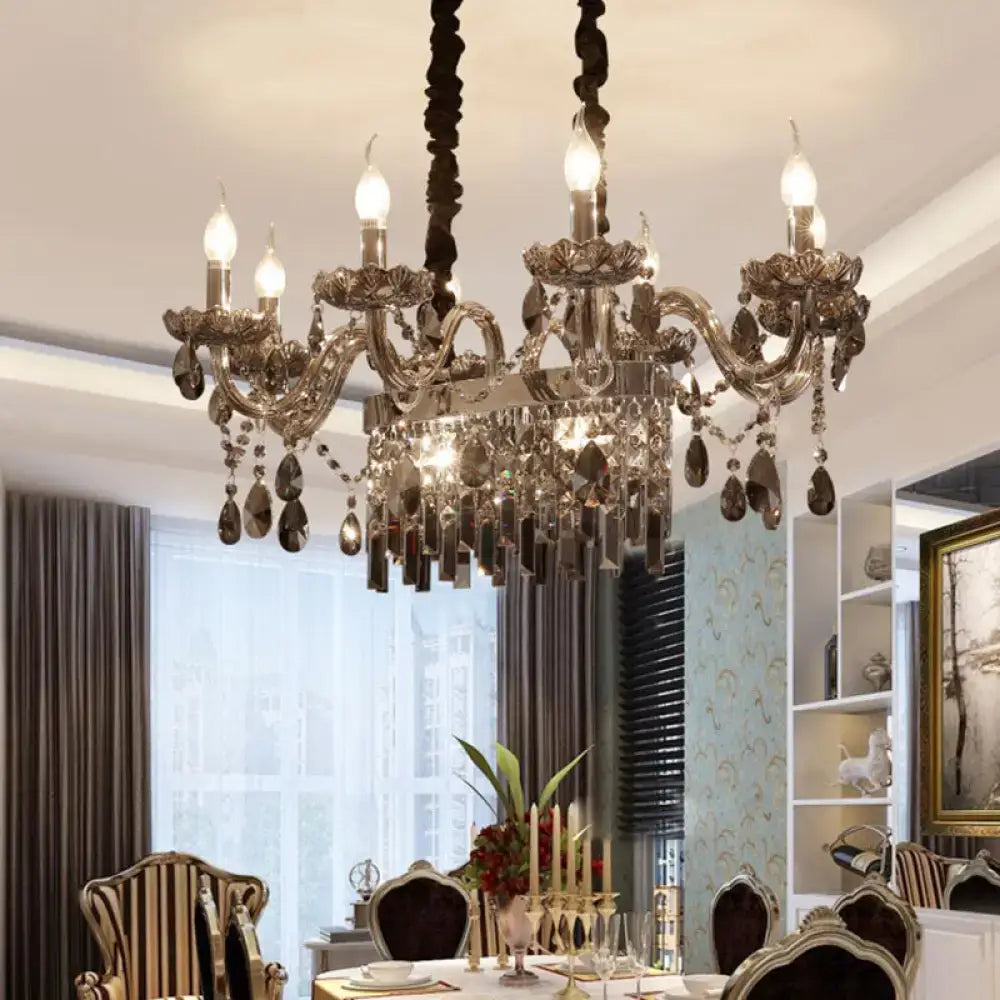 8-Light Island Pendant Crystal Lighting
