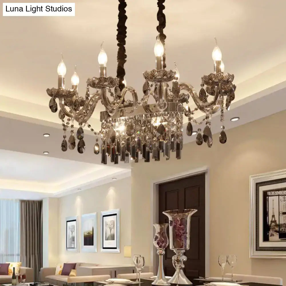 8-Light Island Pendant Crystal Lighting
