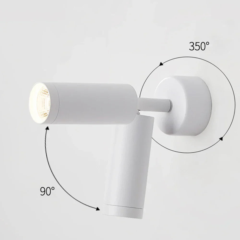 DecorBites™ Adjustable Metal Spotlight LED Wall Lamp Fixture - Indoor Wall Light