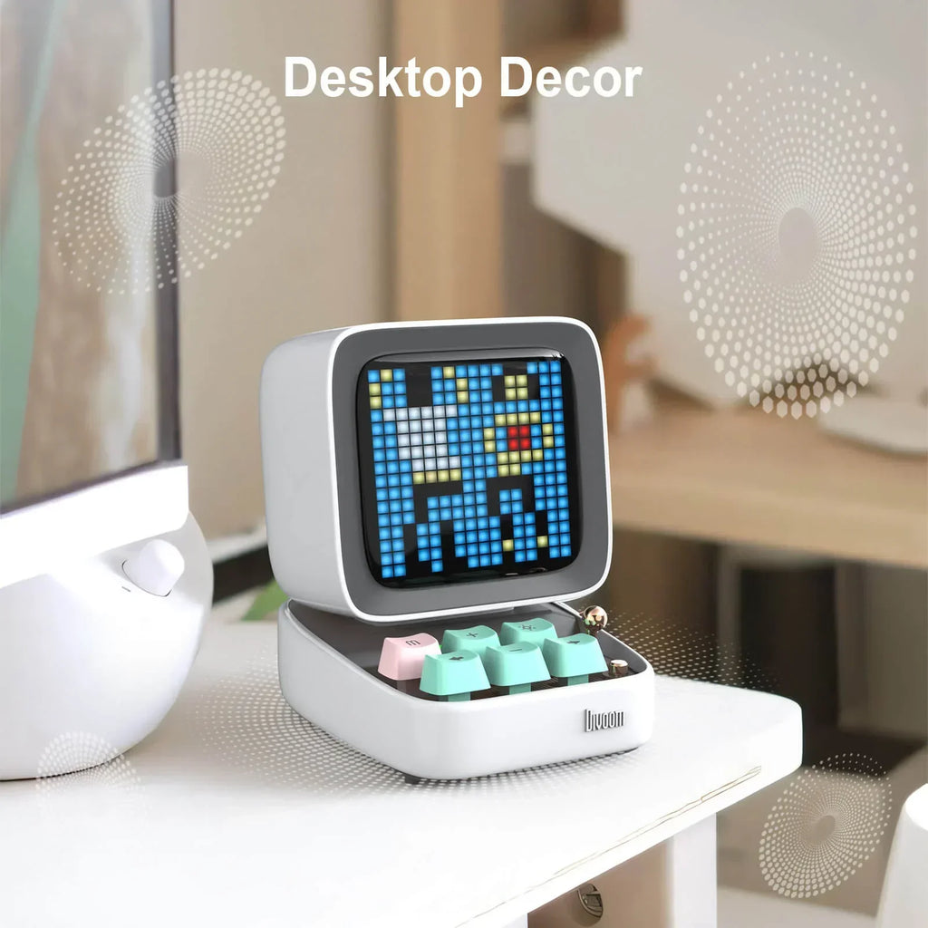مكبر صوت صغير Ditoo-Pro Retro Pixel من DecorBites™ - وردي