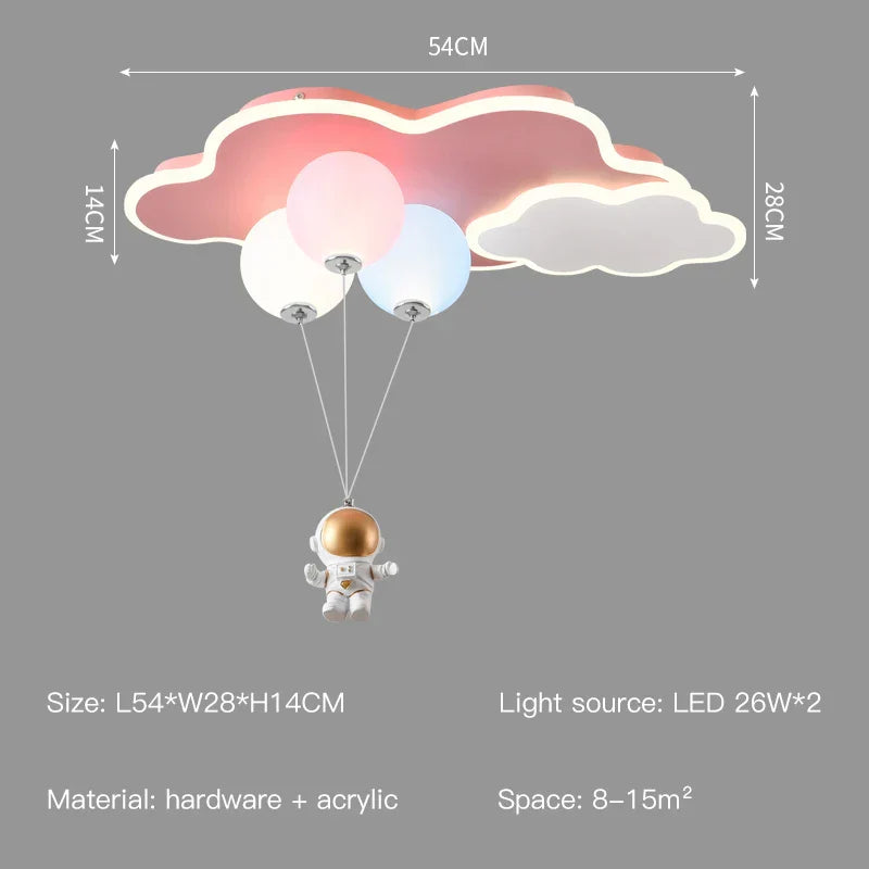 Lustre nuage/avion DecorBites™ pour enfants avec télécommande - Solution d'éclairage intérieur