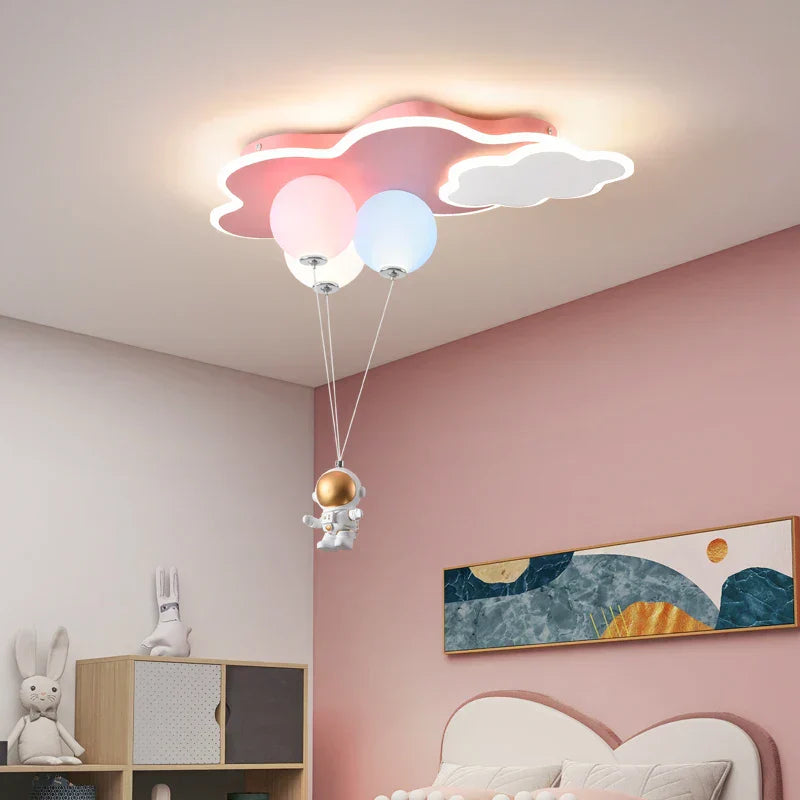 Lustre nuage/avion DecorBites™ pour enfants avec télécommande - Solution d'éclairage intérieur
