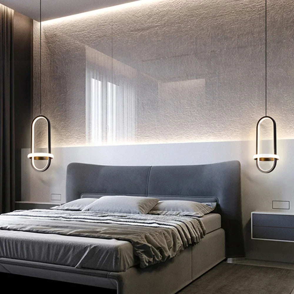 DecorBites™ ثريا معلقة بإضاءة LED لغرفة النوم وغرفة المعيشة - تصميم عصري بسيط