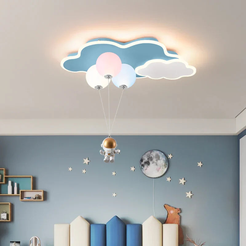 Lustre nuage/avion DecorBites™ pour enfants avec télécommande - Solution d'éclairage intérieur