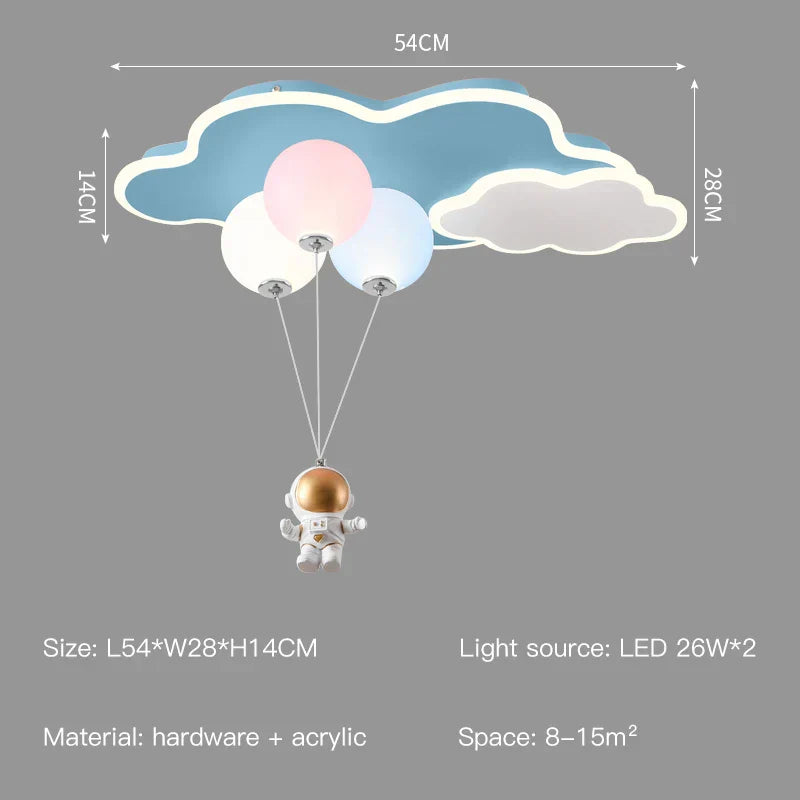 Lustre nuage/avion DecorBites™ pour enfants avec télécommande - Solution d'éclairage intérieur