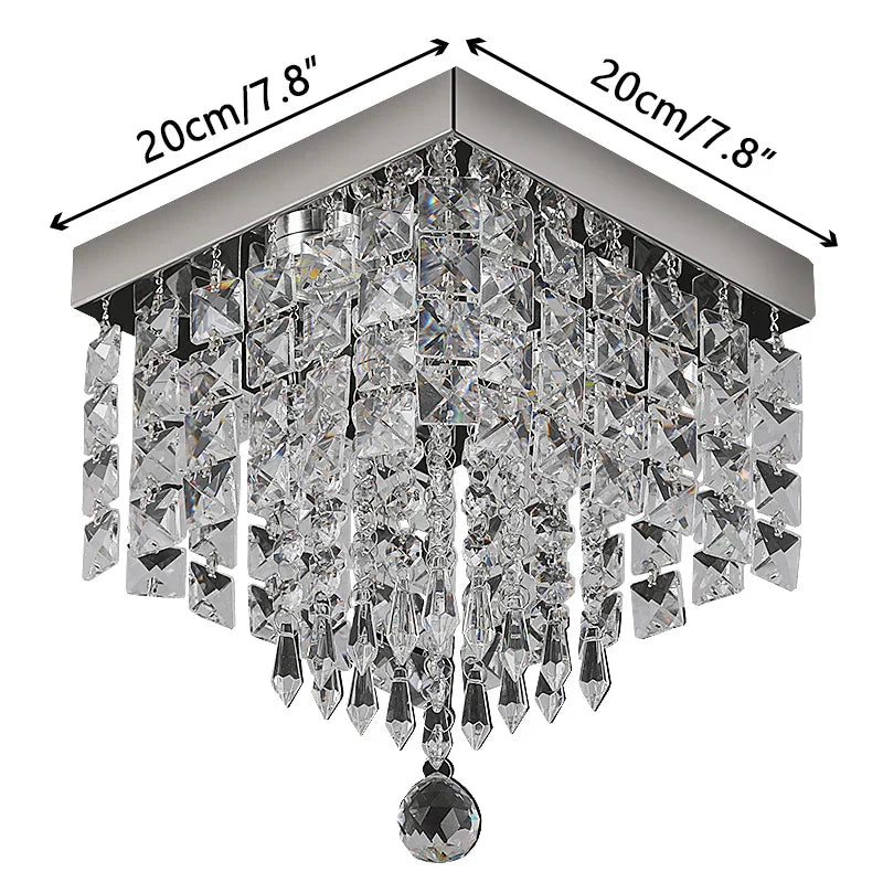 DecorBites™ Crystal LED Chandelier Ceiling Lamp for Luxe Home Decor
