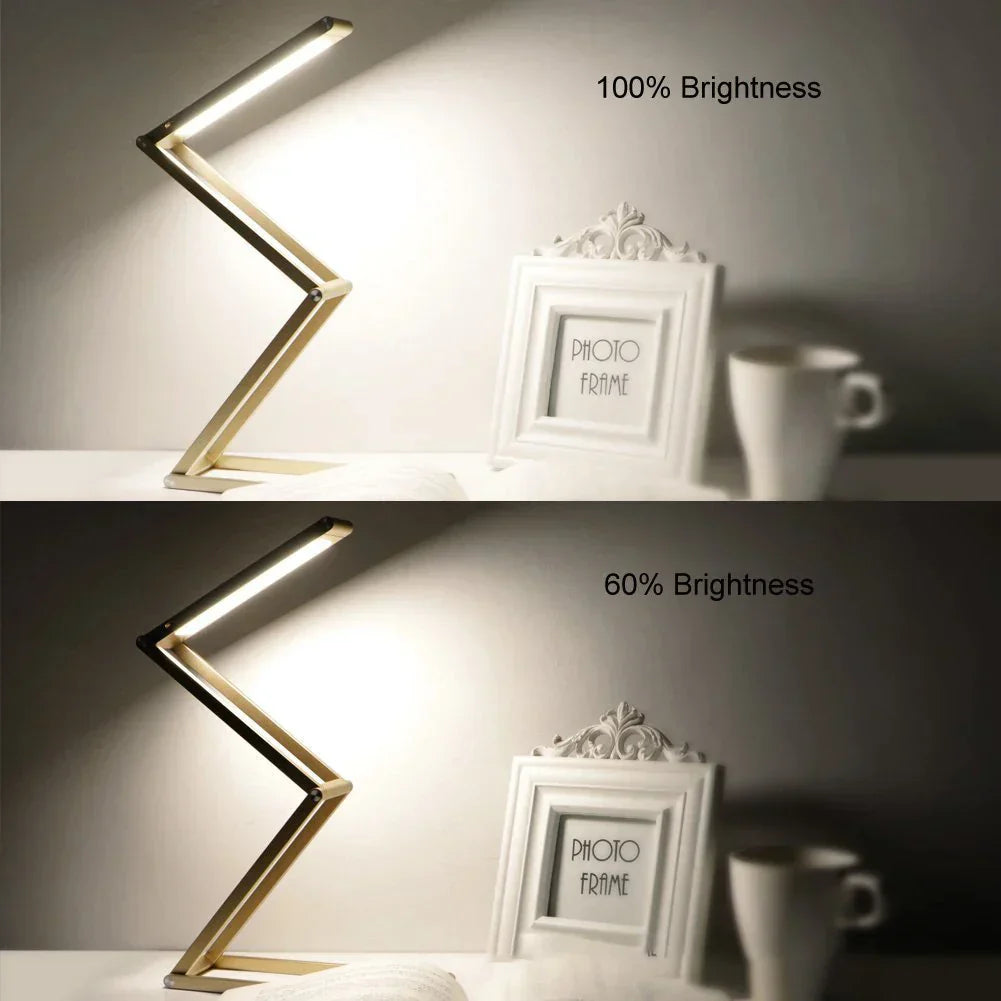 DecorBites™ Dimmable LED Desk Lamp - Portable, Foldable, USB Charging, Energy Saving for Study & Work