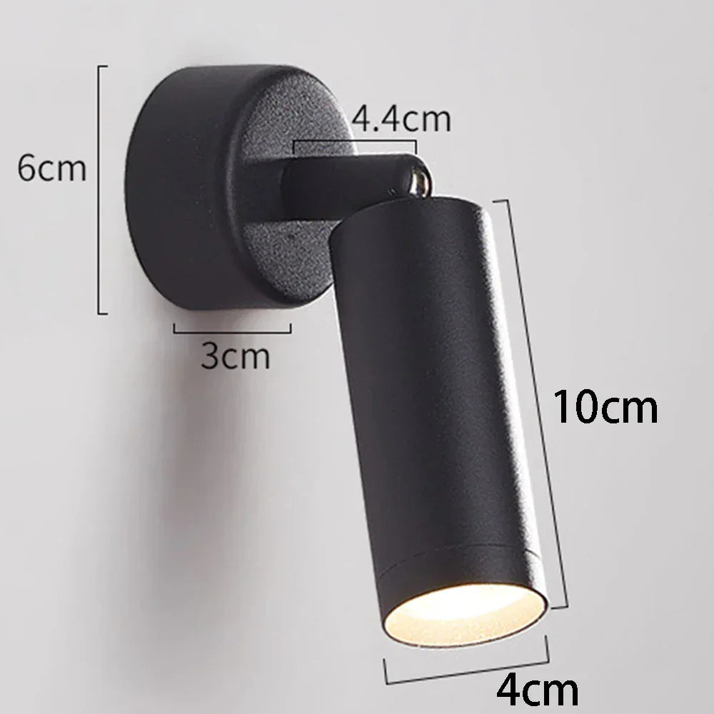 DecorBites™ Adjustable Metal Spotlight LED Wall Lamp Fixture - Indoor Wall Light