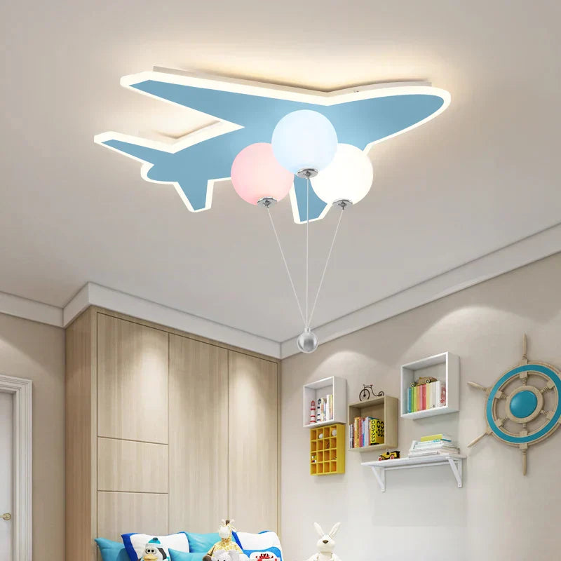 Lustre nuage/avion DecorBites™ pour enfants avec télécommande - Solution d'éclairage intérieur
