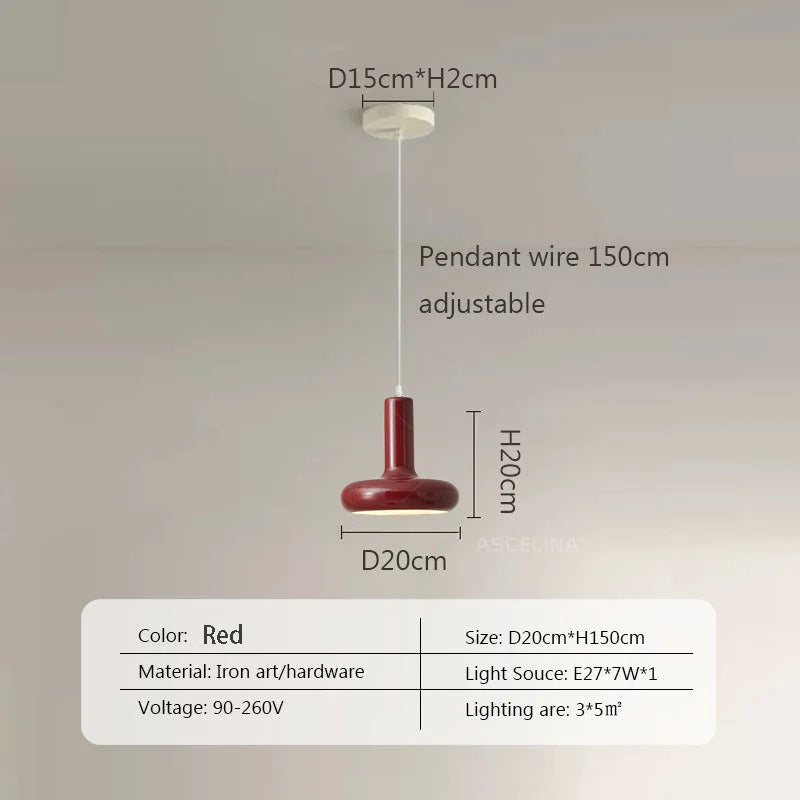 DecorBites™ Disc Shaped LED Pendant Light in Cream White Green for Bedroom Living Rooms