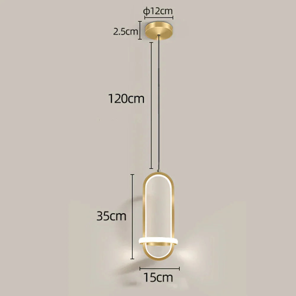 DecorBites™ ثريا معلقة بإضاءة LED لغرفة النوم وغرفة المعيشة - تصميم عصري بسيط