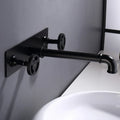 DecorBites™ Industrial Style Wall Mounted Black Basin Faucet with Dual Handles