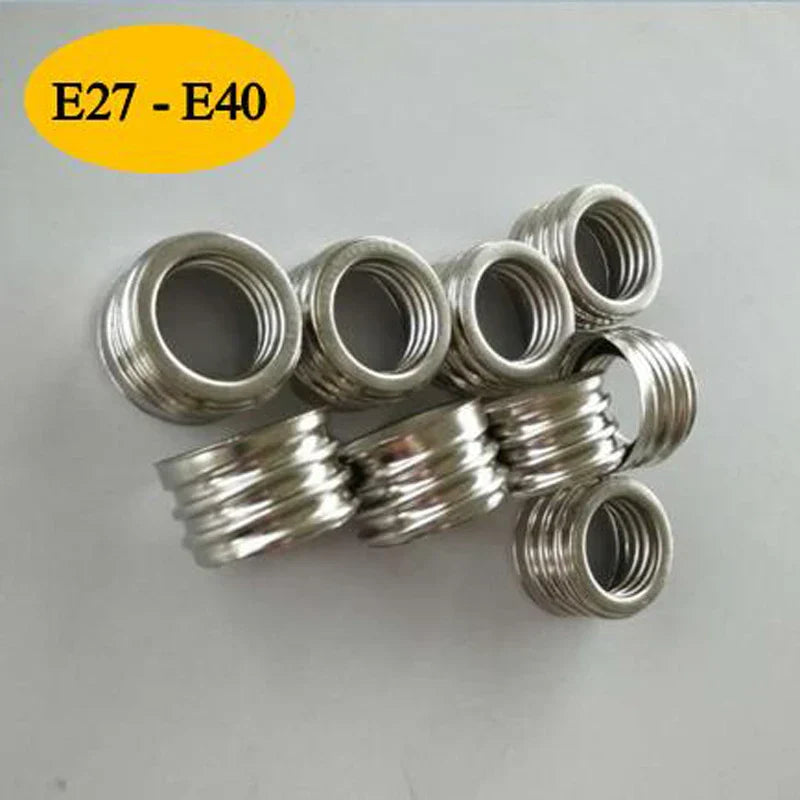 حامل مصباح DecorBites™ E40: محول مقبس لمبة إضاءة E27 إلى E40 - عبوة من 10 قطع