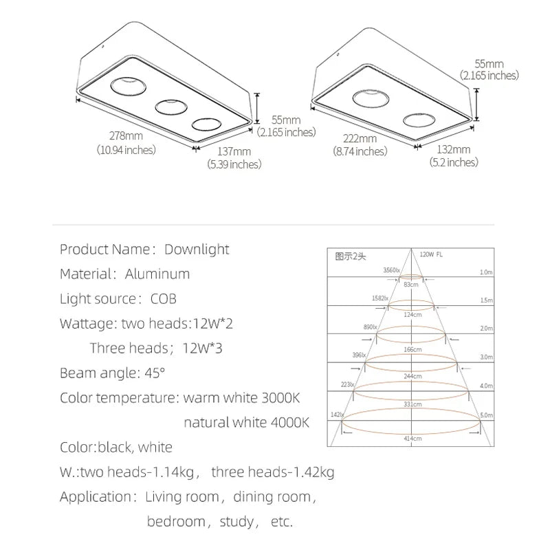 DecorBites™ 24W Ultra-thin LED Ceiling Spot Light for Living Room