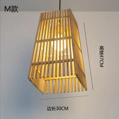 أضواء ثريا من الخيزران الياباني من DecorBites™ لغرفة النوم وغرفة المعيشة وغرفة الشاي ومصابيح زين
