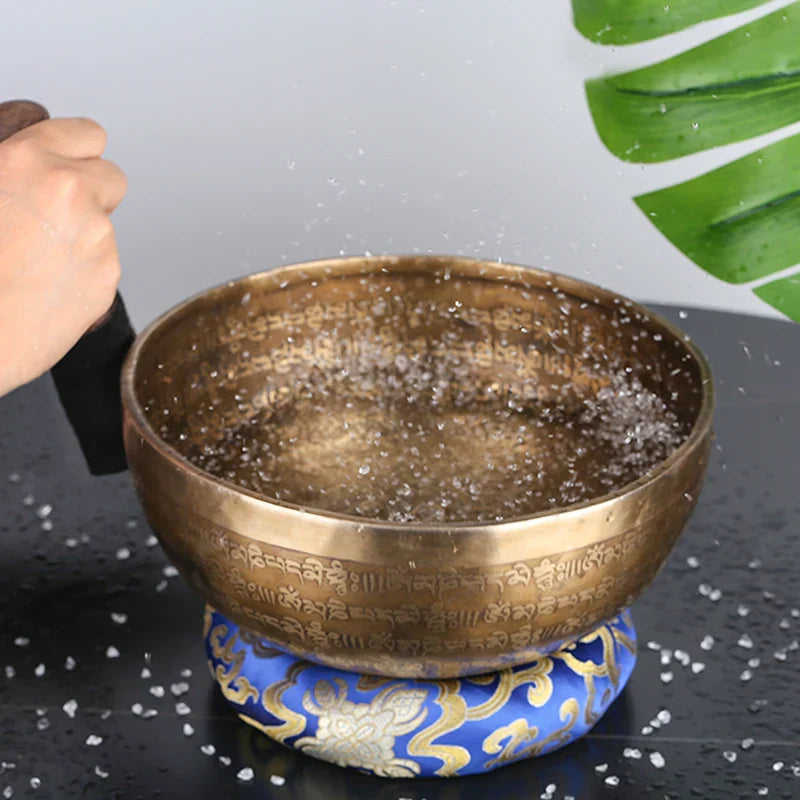 DecorBites™ 24cm Tibetan Singing Bowl for Yoga Music Therapy and Meditation