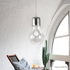 Modern Oversized Bulb Glass Pendant Light