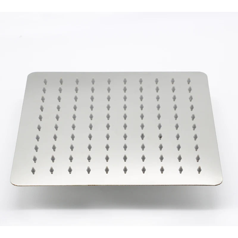 DecorBites™ 10 Inch Stainless Steel Square Ceiling Rain Shower Head