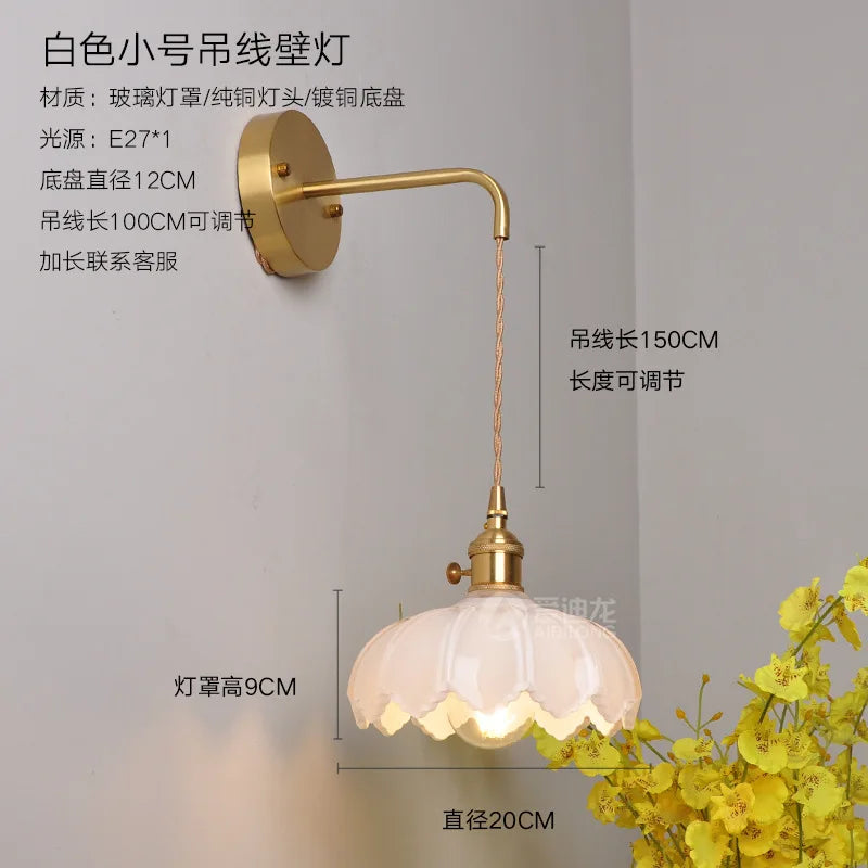 مصباح معلق DecorBites™ من الزجاج الأخضر - مصابيح متدلية نحاسية حديثة على الطراز الاسكندنافي لغرفة النوم، البار، المطعم