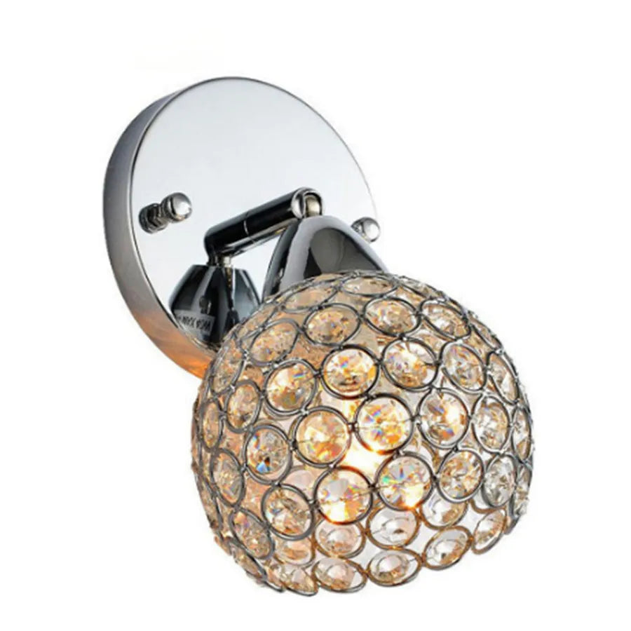 DecorBites™ Crystal Wall Sconce: Retro Luxury for Living Room, Balcony, or Aisle Lighting