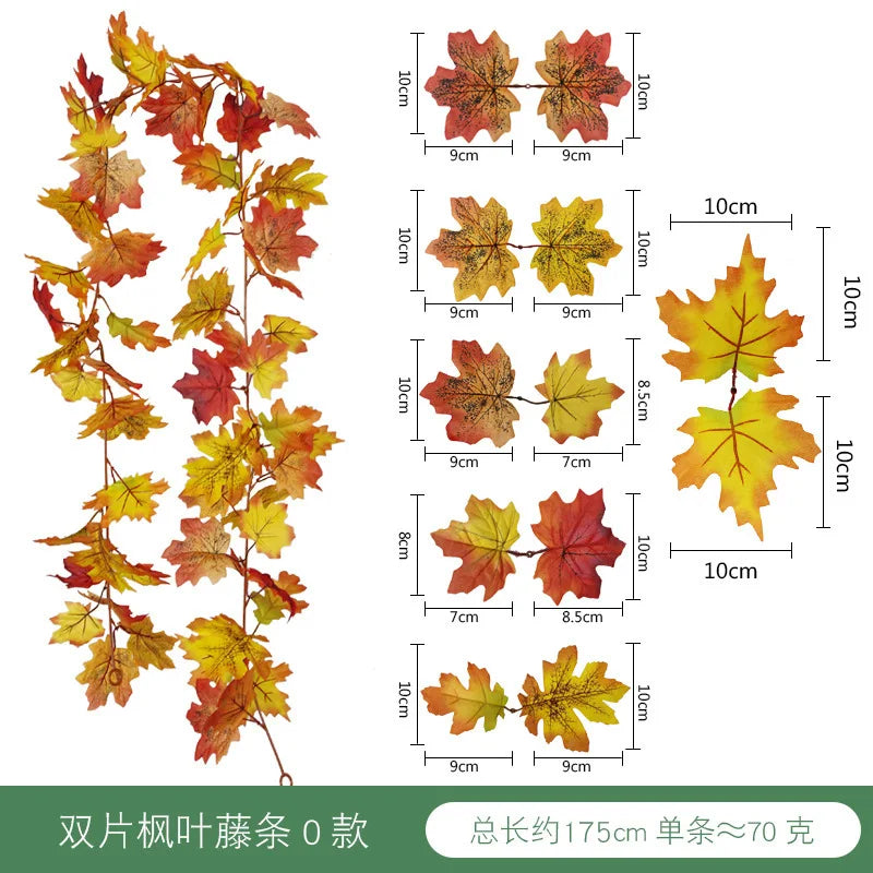DecorBites™ Harvest Home Décor: Pumpkin, Pine Cone, Maple Leaf, Vine Hanging Decoration