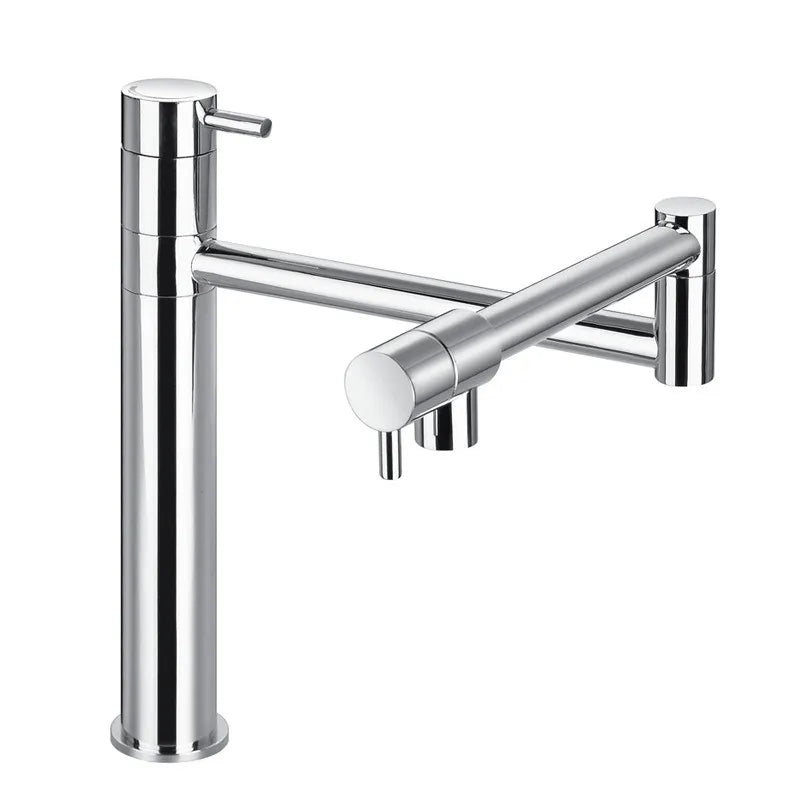 DecorBites™ 360 Degree Chrome Foldable Kitchen Faucet Hot Cold Sink Mixer, Brass Deck Mounted