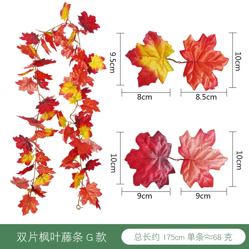 DecorBites™ Harvest Home Décor: Pumpkin, Pine Cone, Maple Leaf, Vine Hanging Decoration