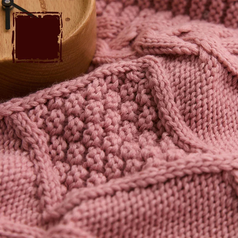 DecorBites™ Housse de Coussin en Tricot Losange : Housse de Coussin Décorative Super Douce pour la Maison