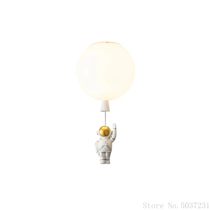 مصباح سقف LED على شكل بالون فضاء للأطفال من DecorBites™ - ديكور كرتوني إبداعي على الطراز الاسكندنافي