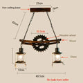 DecorBites™ Gear Industrial Chandelier Pendant Lamp for Cafe Bar Restaurant