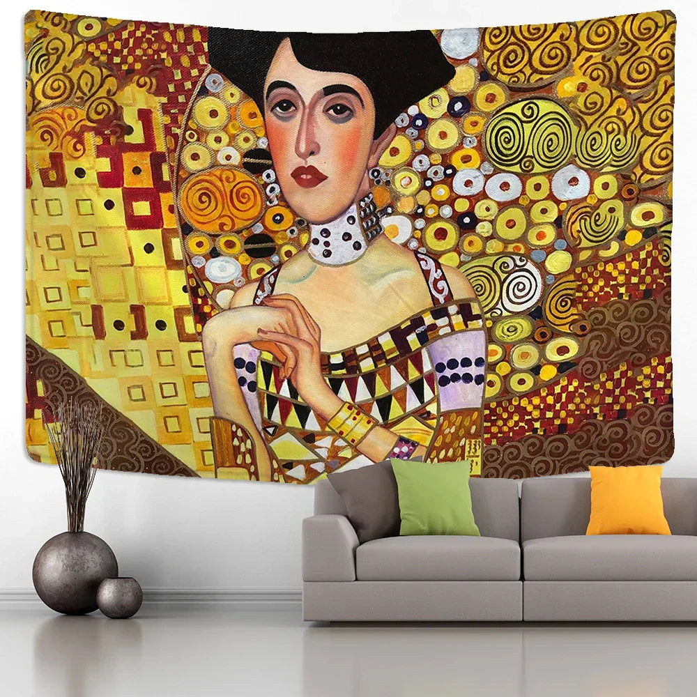 DecorBites™ غطاء جداري منسوج بزيت قُبلة ذهبي