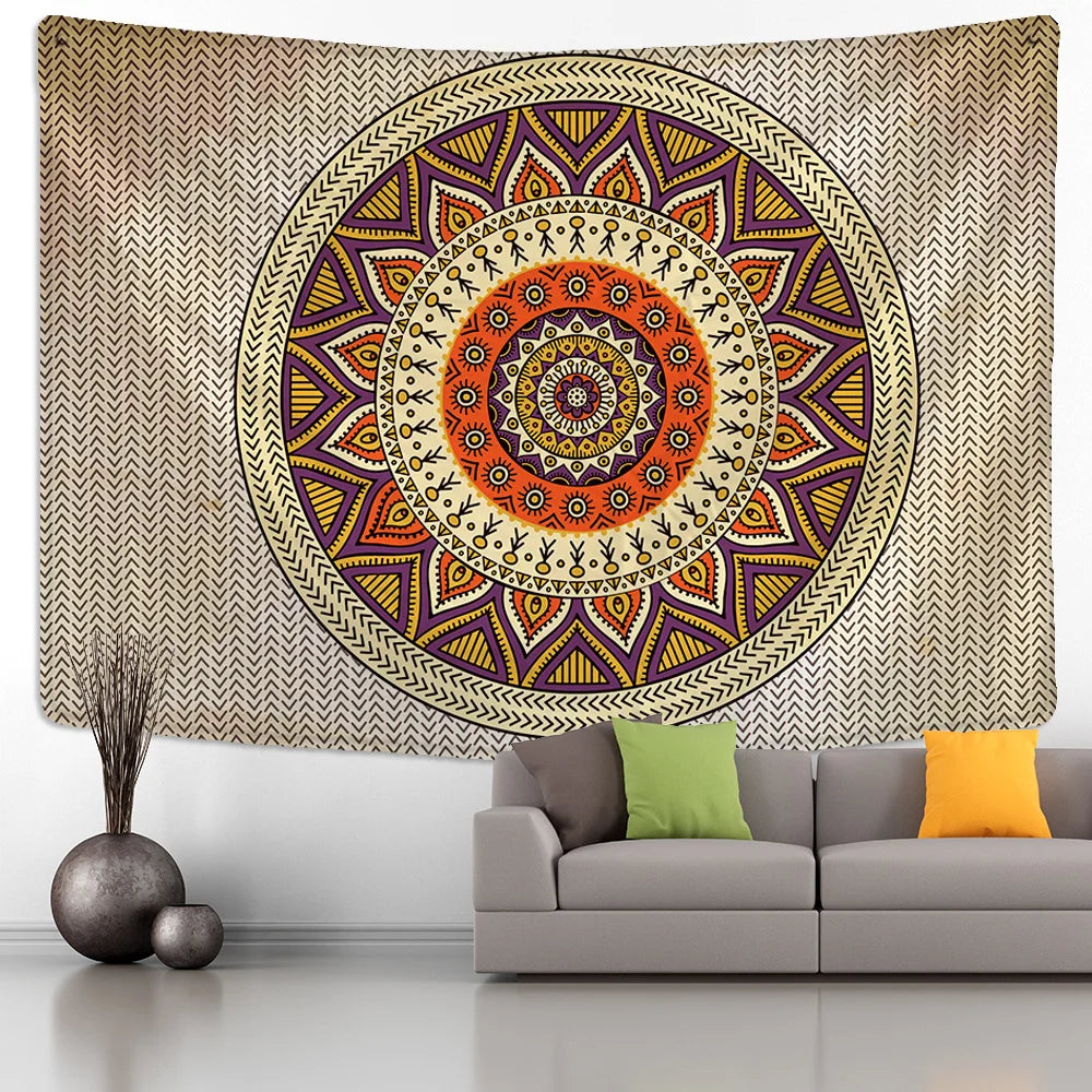 DecorBites™ Indian Mandala Tapestry Wall Hanging Beach Shawl Mat Blanket Bohe Tapestries