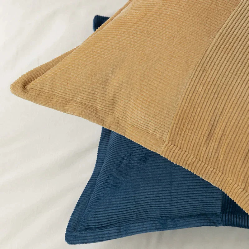 DecorBites™ Corduroy Pillow Cover 45x45cm Modern Soft Solid Cushion for Home Sofa Bed