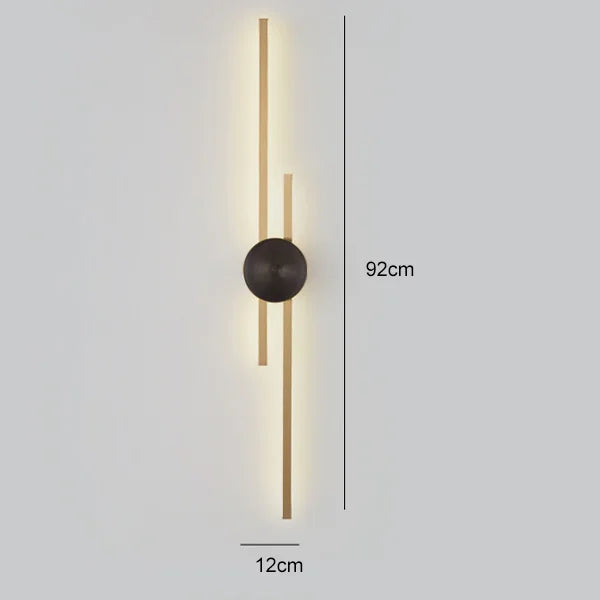 DecorBites™ Copper Wall Light for Bedroom, Living Room, TV Background - Minimalist Luxury Design