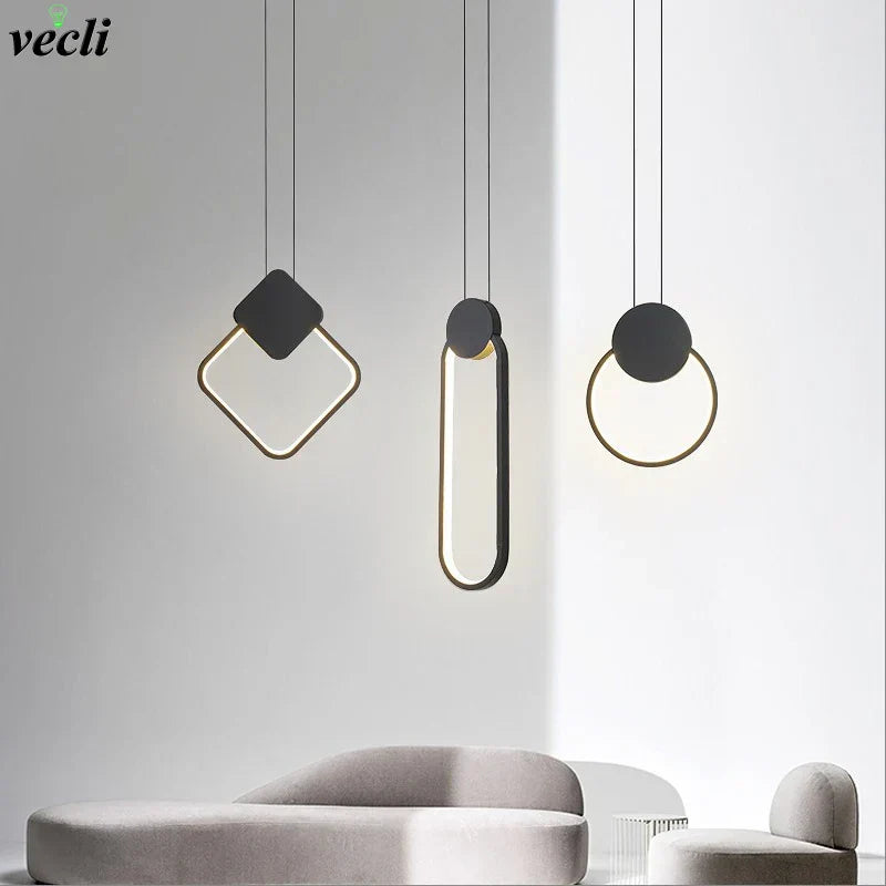مصباح قلادة DecorBites™ LED ألومنيوم للمطبخ، المطعم، البار، غرفة المعيشة، غرفة النوم