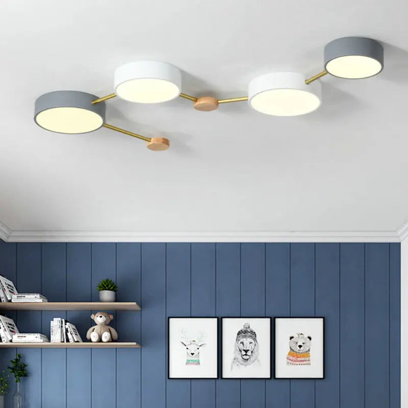 DecorBites™ LED Wood Ceiling Chandelier for Living Room, Bedroom, Kids Room Decor