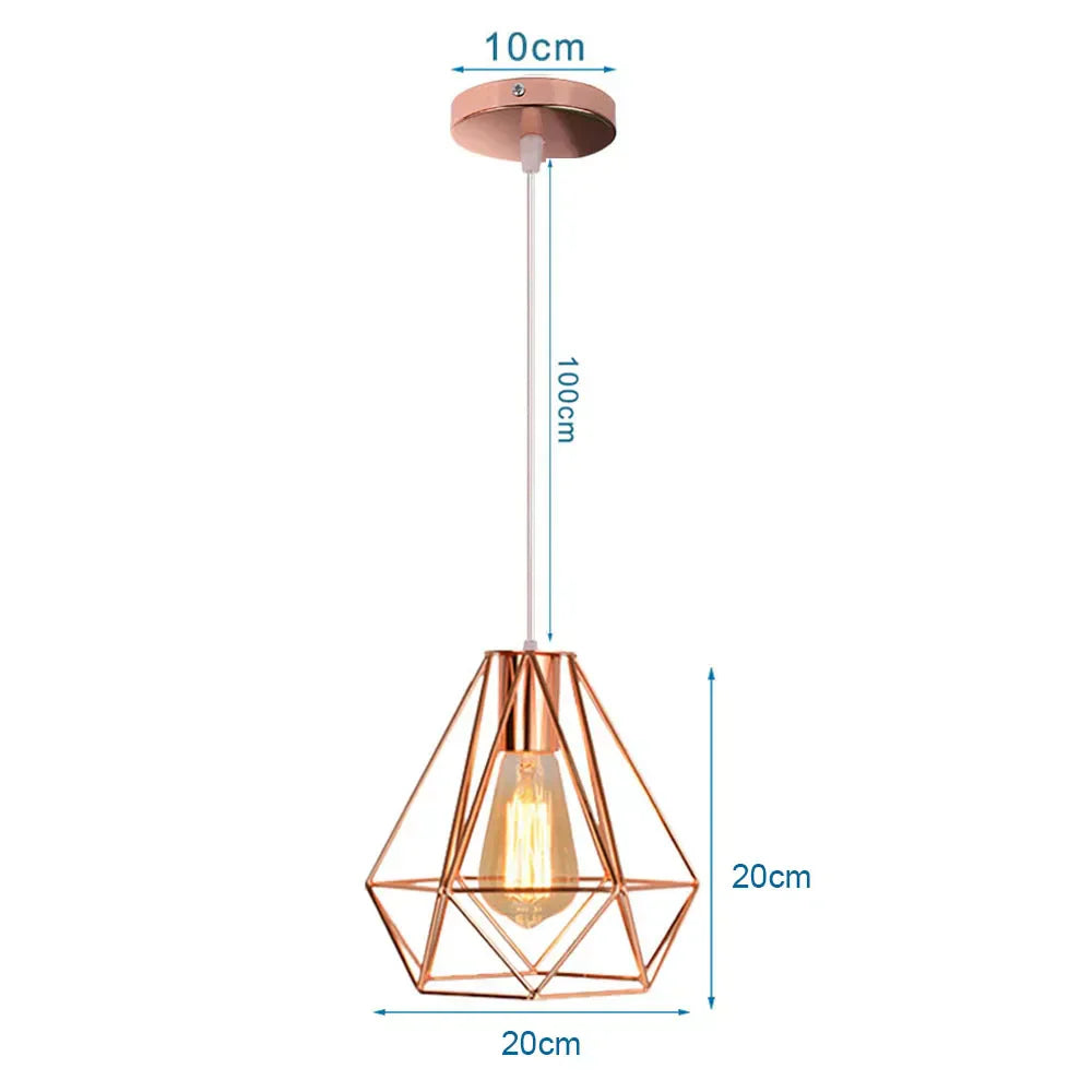 DecorBites™ مصابيح متدلية صناعية E27 LED مصباح معلق إضاءة عصرية للمنزل