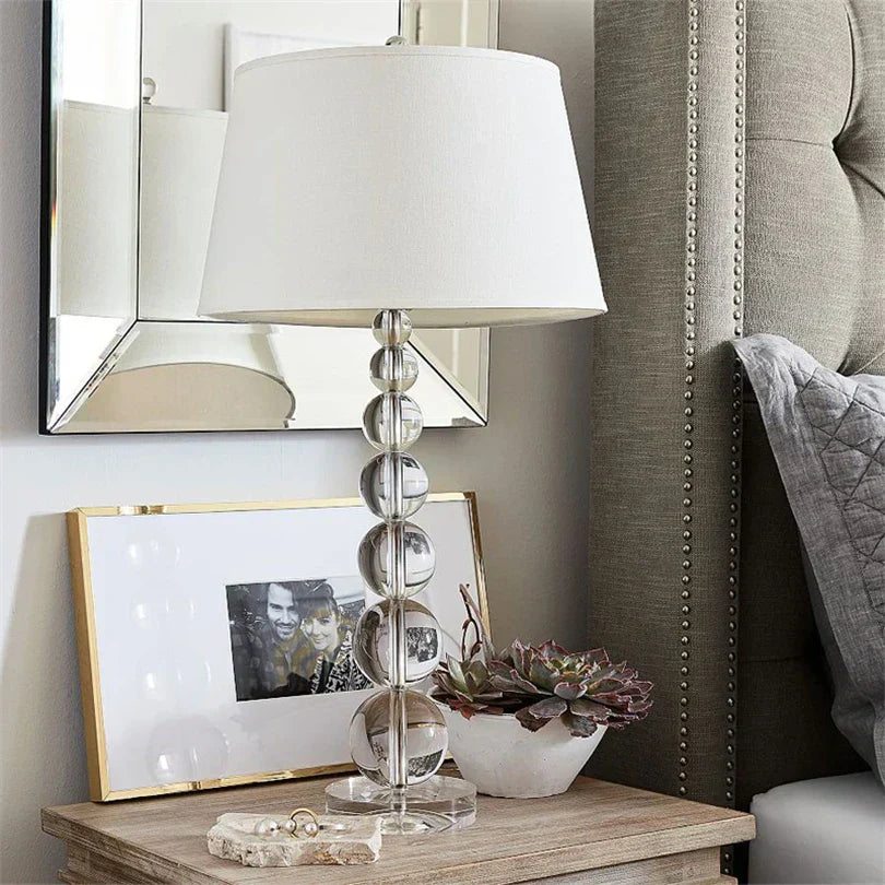 DecorBites™ Crystal Ball Table Lamp: Modern LED Art Deco for Bedroom, Living Room & Home
