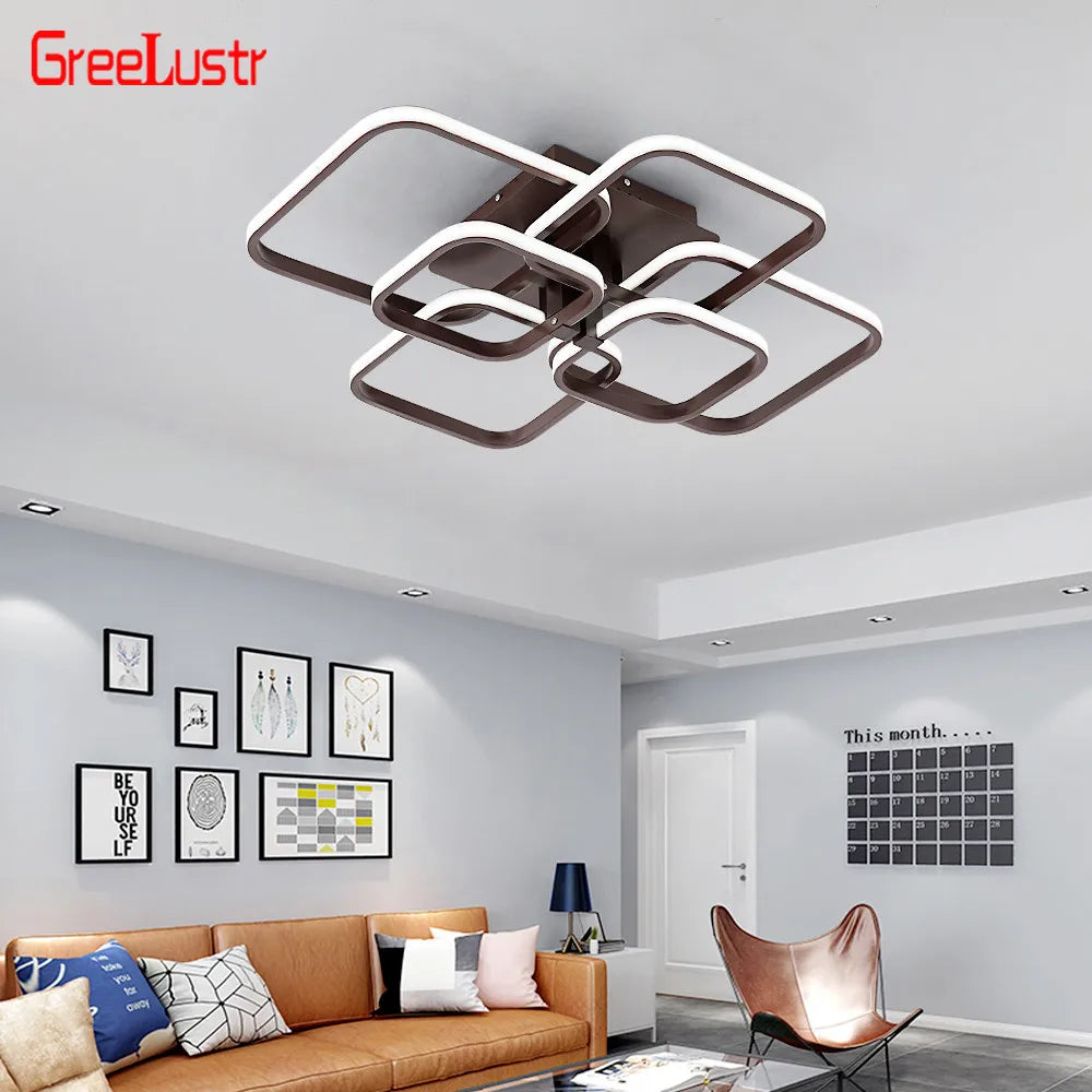 DecorBites™ Acrylic Ceiling Lights Modern Chandelier LED Lamps Dining Living Room Bedroom Decor